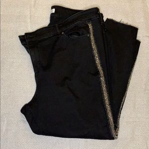 Loft Plus black jeans with beading